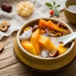 Cách làm đu đủ chưng đường phèn ngọt thanh, bổ phổi đơn giản tại nhà